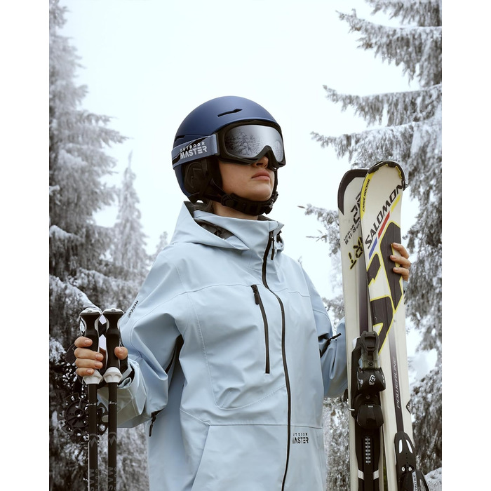 Шлем гірськолижний Outdooraster Skihel Set з маскою та окулярами OTG, блакитний, M