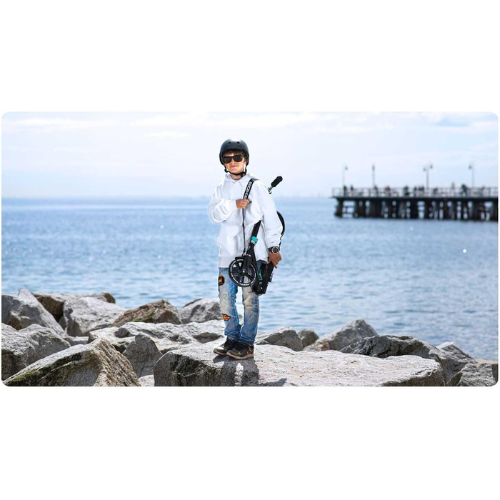 Міський самокат SOKE Cityroller чорно-блакитний - для дорослих та підлітків