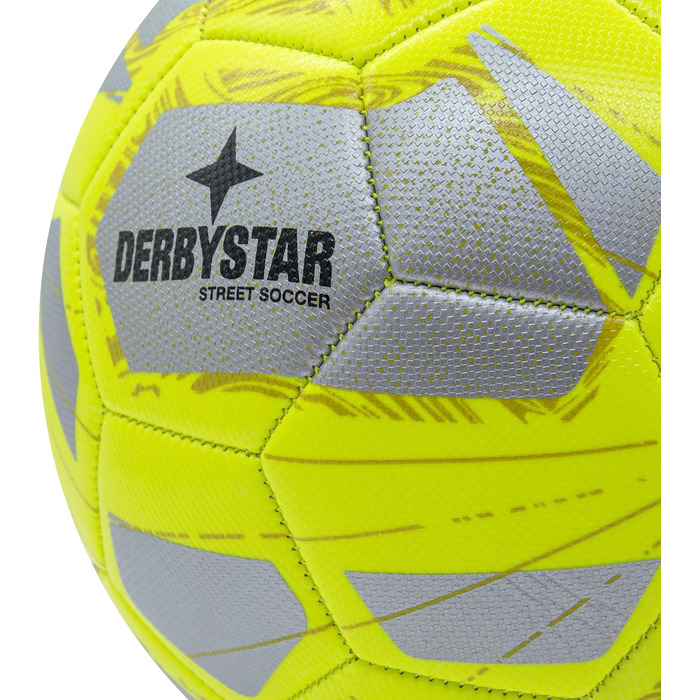 Футбольний м'яч Derbystar Street Soccer, розмір 5, сріблясто-жовтий, для вуличної гри