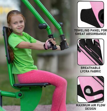 Рукавички для фітнесу Stealth Port: для жінок та чоловіків, з підкладкою, протиковзні, для кросфіту, бодібілдингу, велоспорту, силових тренувань (XS, рожевий)