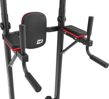 Силова станція Hop-Sport HS-1016 з турніком і брусами, Power Tower для підтягувань і віджимань, антиковзні ручки, 2 еспандери