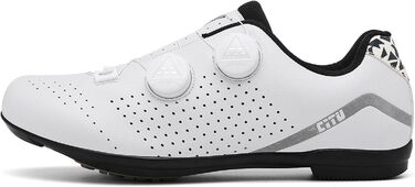 Велотуфлі Lock-Free для шосе та MTB: дихаюча внутрішня підкладка, система шнурівки, білі, 40 EU