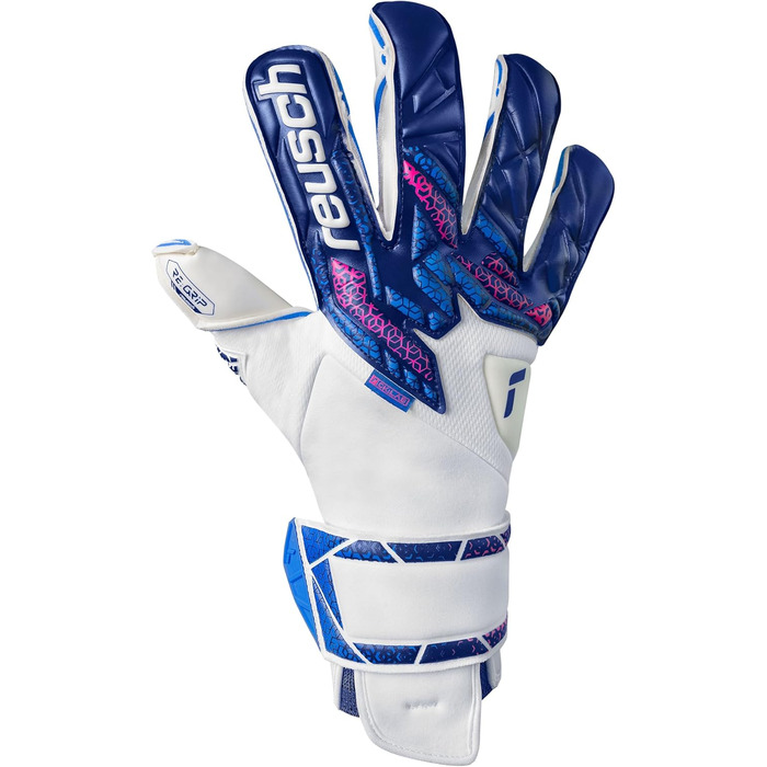 Воротарські рукавички Reusch Attrakt Grip Evolution TW Unisex, блакитно-рожево-білі