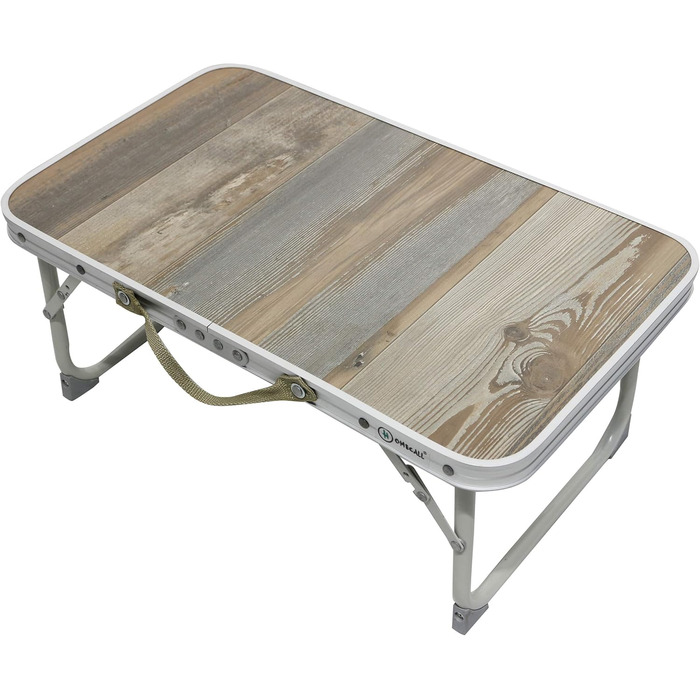 Складаний столик для кемпінгу Homecall зі сталі та MDF-плити, 56 x 34 x 24 см