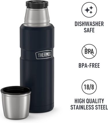 Термос THERMOS Stainless King, вакуумна пляшка, 473 мл, синя