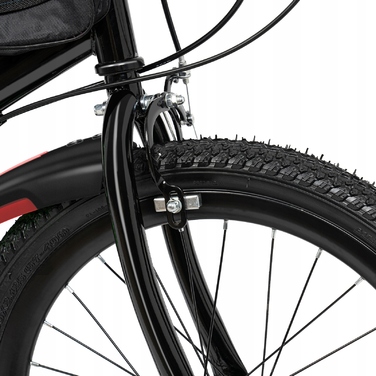 Дитячий гірський велосипед 20 дюймів, 7 швидкостей, навантаження до 85 кг, червоний