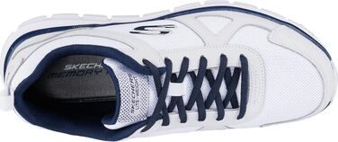 Чоловічі кросівки для бігу та спорту Skechers Sport Track SCLORIC, чорно-червоні, шкіра та сітка