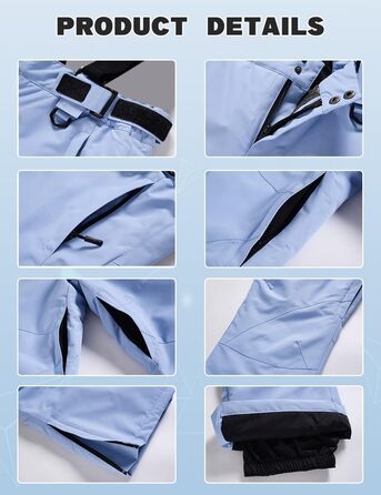 Сніговий костюм чоловічий HOUZONIY, комплект 2-в-1, теплий, вітронепроникний, чорний