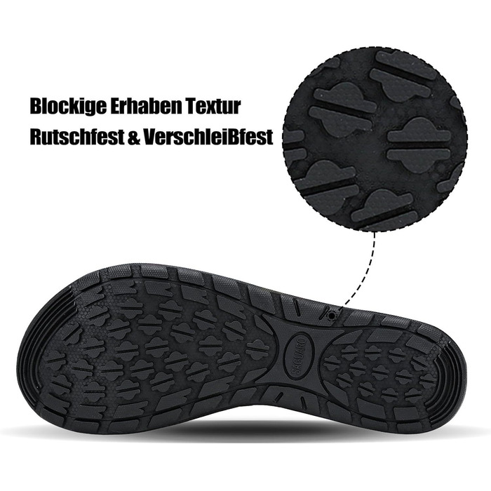 Чоботи для плавання Sagaro: чоловічі та жіночі, легкі, з неопрену, швидко сохнуть, для пляжу, серфінгу, розмір EU 36-47, Smoky Black