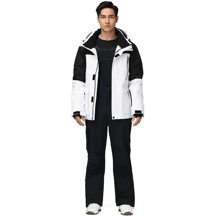 Комплект гірськолижний чоловічий HOTIAN: куртка та штани. Теплий, водонепроникний, вітронепроникний костюм для сноуборду та гірськолижного спорту. Розмір M. HB+BK