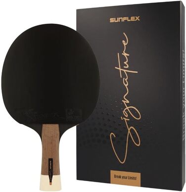 Sunflex ITTF Сертифікована професійна ракетка для настільного тенісу Signature Line з високоякісного дерева, турнірне покриття, для досвідчених гравців і змагального рівня, у магнітній коробці Xonox