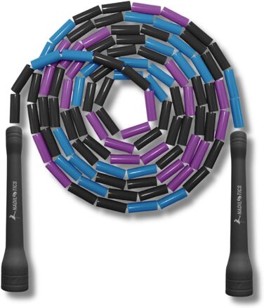 Стрибкове канат Elevate Rope Professionelles Perlen - 3м, регульований, якісні намистини та полішнур, для фрістайлу, кардіо та трюків, підходить для всіх рівнів, для використання в приміщенні та на вулиці (Galaxy)
