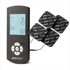 Prorelax TENS/EMS Duo Comfort Blackline: електростимулятор для м'язів та зняття болю | 2 терапії в одному пристрої, великий дисплей