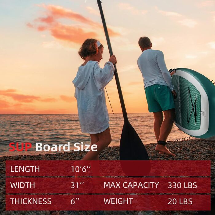 Надувна SUP-дошка Abahub 320x78x15 см, комплект для сап-серфінгу, синя/зелена/помаранчева/червона, з регульованим алюмінієвим веслом, сидінням для каяка, для веслування, риболовлі та каное