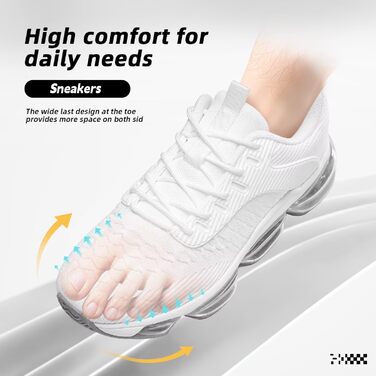 Чоловічі кросівки для бігу та спорту, неслизькі, стильні, розмір 45 EU, білий колір