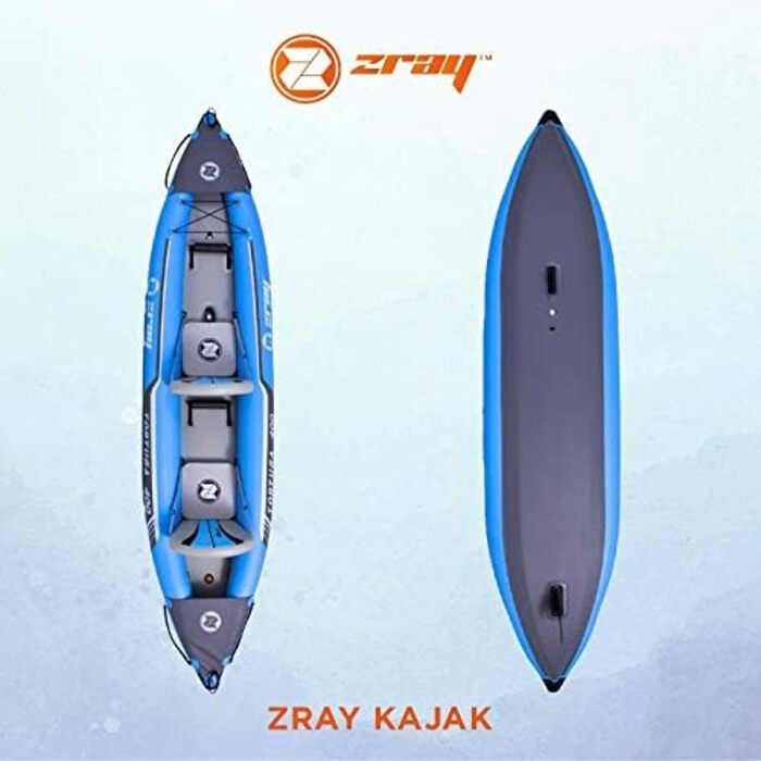 Надувний каяк ZRAY Tortuga 400 DS20 для двох, преміум, з дроп-стіч дном та сидіннями