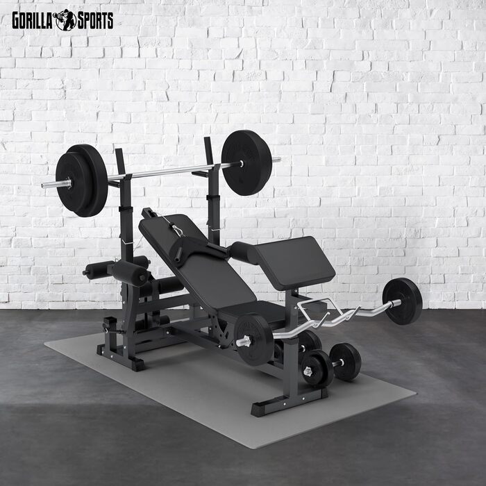 GORILLA SPORTS захисні мати EVA, 6 шт, 60x60x1,2 см, антиковзкі, для фітнесу, підлоги, спортзалу, басейну, з крайками, вибір кольору