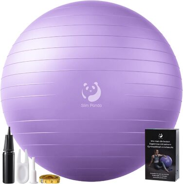 Гімнастичний м'яч Slim Panda 55-85 см, антивибуховий фітбол з насосом для фітнесу, терапії, вагітних і літніх людей