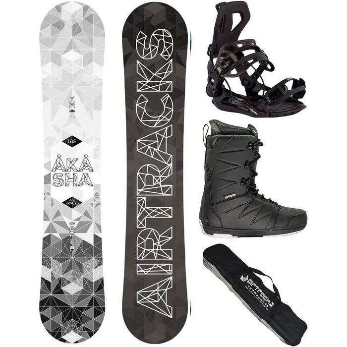 Набір для сноубордингу Airtracks Akasha Wide Hybrid Rocker 157 см + кріплення Master + черевики Star Black 43 + сумка
