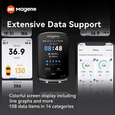 Велокомп'ютер Magene C506SE GPS із навігацією, водонепроникний, кольоровий екран 2,4