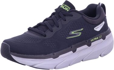 Чоловічі кросівки для бігу Skechers Max Cushioning Delta, чорний та лаймовий, розмір 45 EU, тканина