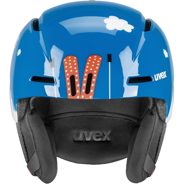 Дитячий лижний шолом uvex Viti, синій ведмідь, 46-50 см, унісекс