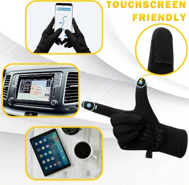 Рукавички сенсорні для велоспорту, чорні. Чоловічі/жіночі, нековзкі, вітронепроникні, для велосипеда, бігу, катання, лижного спорту. Зимові рукавички.