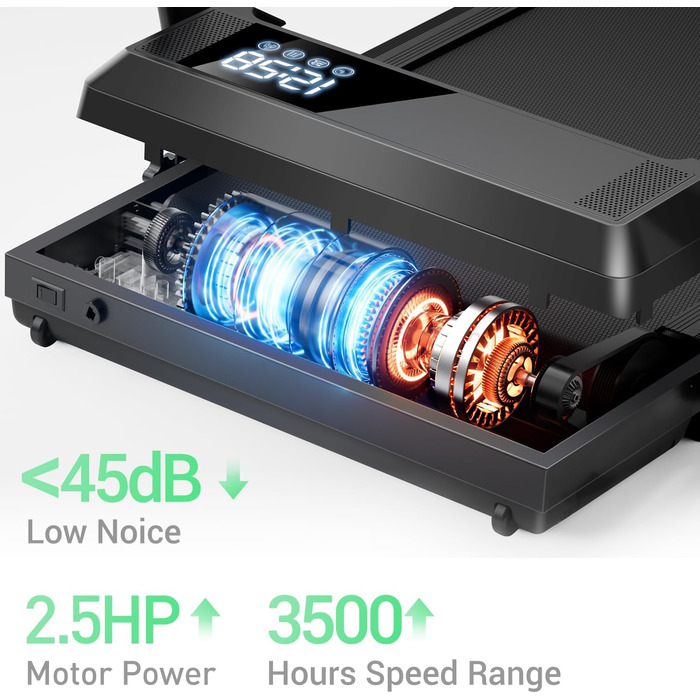 Біговий тренажер для дому складний, 12 км/год, з нахилом 15%, Walking Pad, максимальне навантаження 136 кг