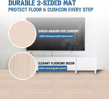 Набір модульних килимків для фітнесу Yes4All (30 шт, 60x60 см) захисний пазл-підлоговий покриття для тренажерів, домашнього залу та гаража, колір: горіх (4.5 м²)