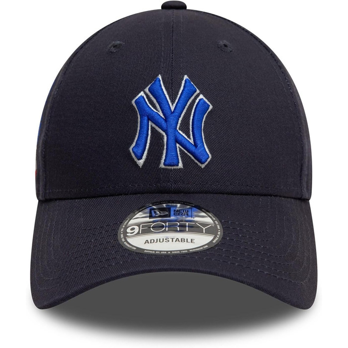 Кепка New Era Basecaps 9Forty з регульованим розміром, особливі дизайни, вигнутий козирок, логотип, універсальний розмір (New York Yankees #37298)
