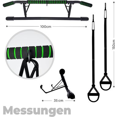 Рештокран для дверей OcioDual: турнік, петлі для підвіски, домашні тренування, фітнес