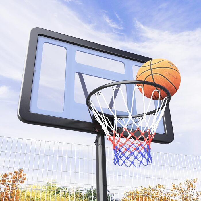 Стійка для баскетболу Yaheetech з роликами, регульована висота, для вулиці