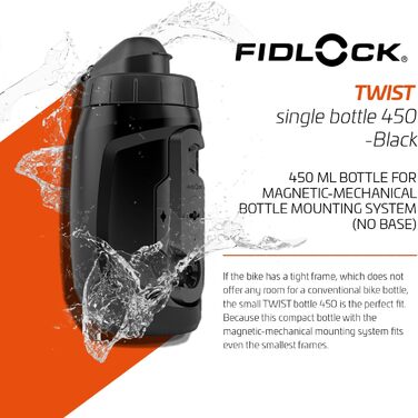 Пляшка для води Fidlock з конектором Twist, 450 мл, чорна