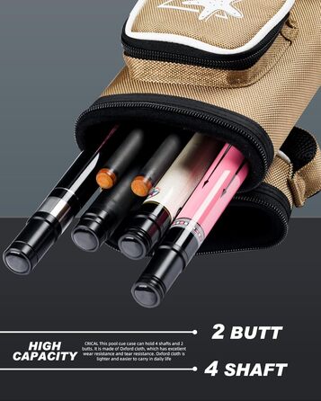 Кейс для більярдних київ CRICAL, 2 x 2 жорсткі кишені для снукеру, з штучної шкіри/оксфордської тканини, жовтий