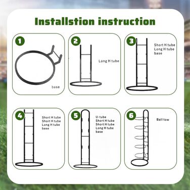 Стійка для м'ячів 5 ярусів, металева - органайзер для баскетболів та інших м'ячів (чорний)