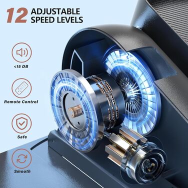 Електричний крострейнер для дому: міні-еліптичний тренажер з пультом, дисплеєм, 12 швидкостей. Підходить для людей похилого віку та дорослих