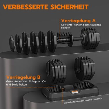 Набір гантелей Dripex: 11 кг, 24.5 кг, 41 кг. Регульовані диски, антиковзні ручки, підставка. Для фітнесу, окремо або пара. 41 кг x2 (10 рівнів налаштування)