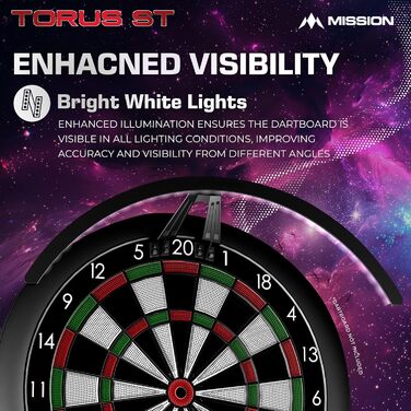 Електронна мішень для дартсу Mission Torus ST з підсвіткою