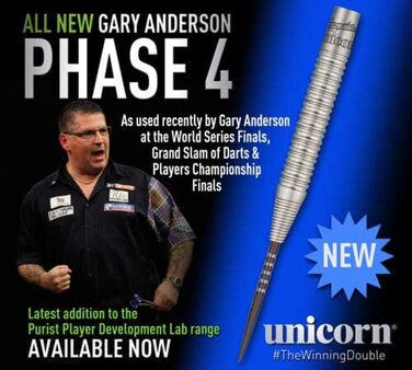 Дротики Unicorn Gary Anderson Phase 4 Natura 90% вольфрам для чоловіків