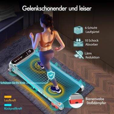 Біговий тренажер BLACK LORD X7 - Walking Pad з тихим мотором 3.0PS, до 130кг, Bluetooth, 3 рівня нахилу, антиковзаюча поверхня (Срібний)