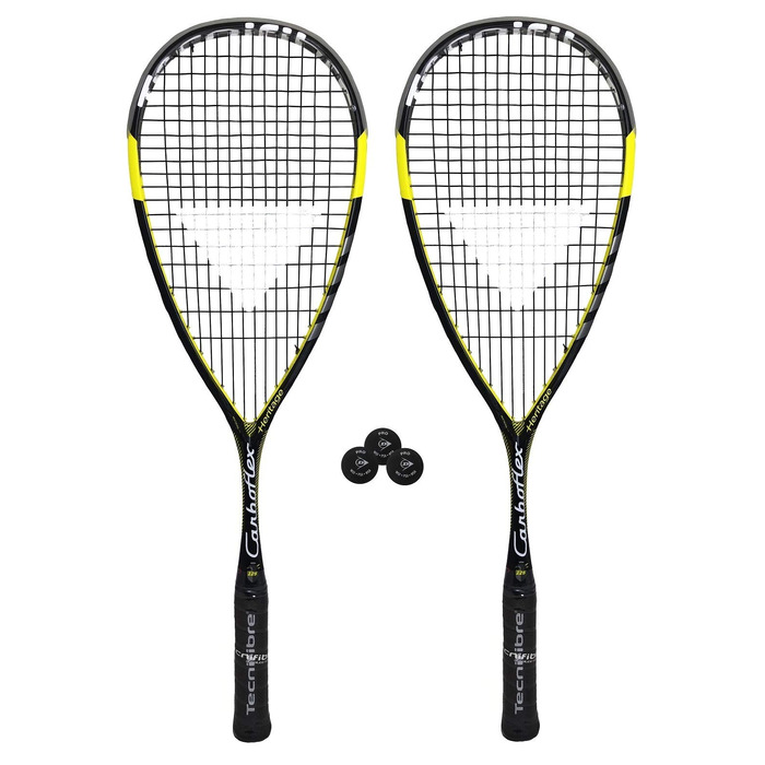 Сквош ракетка Tecnifibre Carboflex 125 Heritage з набором м'ячів (різні варіанти)