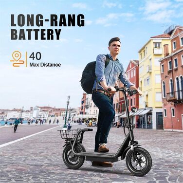 Електросамокат TiMeirea M5 Pro для дорослих, 45 км, 48V 11Ah, оффроуд, 12'' пневмоколеса