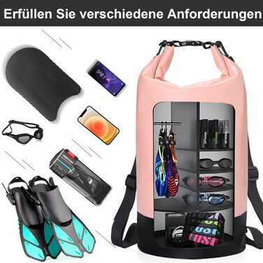 Водонепроникний мішок Blackace Arteesol Dry Bag 5L/10L/30L для каякінгу, риболовлі, рафтингу та інших видів активного відпочинку (20L, Grapefruit)