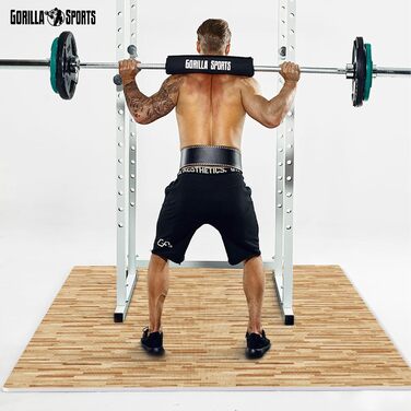 GORILLA SPORTS® Захисні мати EVA, 6 шт, 60x60x1,2 см, протиковзкі, для фітнесу, підлоги, басейну, пазлові, з 12 краями, вибір кольору