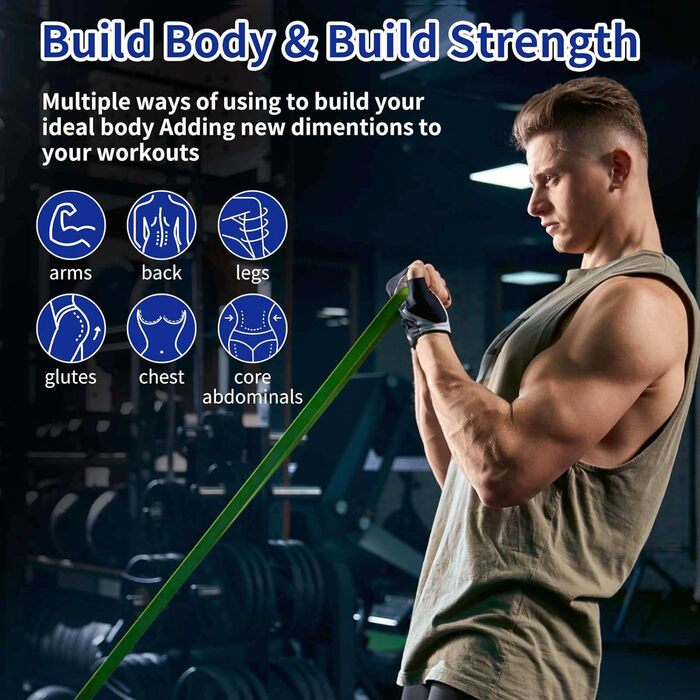 Еластичні стрічки для фітнесу Widerstandsbänder 4 рівні, 4 шт. для силових тренувань, розтяжки, калістеніки, кросфіту, пілатесу, йоги, з дверним фіксатором та сумкою для зберігання