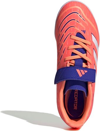 Дитячі футбольні бутси adidas Predator Club Turf для штучного поля, унісекс, розмір 21.5 см, колір: кораловий/білий/оранжевий