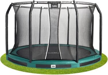 Батут Salta Premium Ground з захисною сіткою, круглий, 251 см, чорний