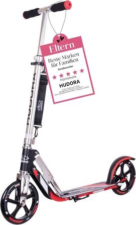 Самокат HUDORA BigWheel 205 алюмінієвий, складаний, для дітей і дорослих, до 100 кг, з регульованою висотою керма та підніжкою