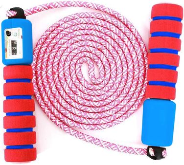 Скакалка Springseil Sunshine Smile: швидка, регульована, з лічильником, для дітей та спорту (червона, синя)