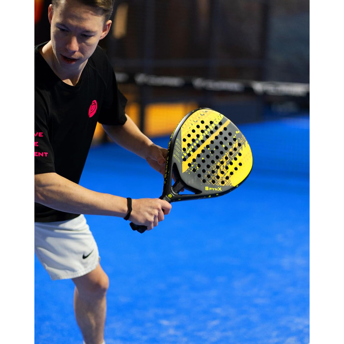 Плекачка для падел-тенісу PadelPursuit SpynX з 100% карбону, спеціальне покриття для кращого обертання, ракетка для чоловіків та жінок - 360г, легка та довговічна, чохол у подарунок